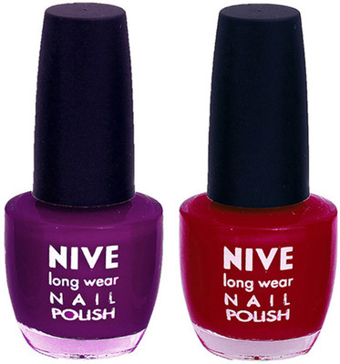

Nive Colour Blast Nail Polish2003201628 Purple, Pink(Pack of 2)