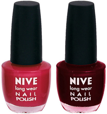 

Nive Colour Blast Nail Polish 13102344 Pink,Red(Pack of 2)