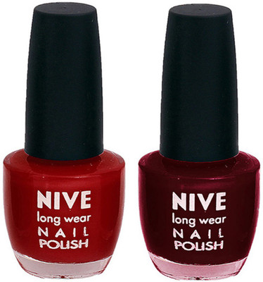 

Nive Colour Blast Nail Polish 110034 Pink,Red(Pack of 2)