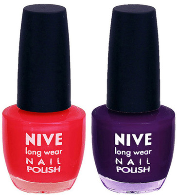 

Nive Colour Blast Nail Polish 13102312 Red,Purple(Pack of 2)