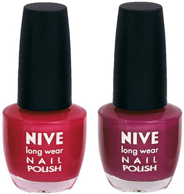 

Nive Colour Blast Nail Polish 13102370 Pink,Purple(Pack of 2)