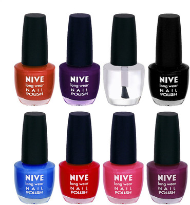 

Nive Colour Blast Nail Lacquer (Set of 8 Nail Polish) 3005201751 Multicolor(Pack of 8)
