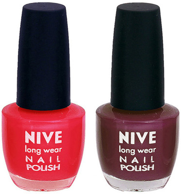 

Nive Colour Blast Nail Polish 110053 Pink,Purple(Pack of 2)