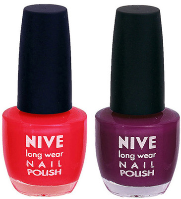

Nive Colour Blast Nail Polish 13102331 Red,Purple(Pack of 2)