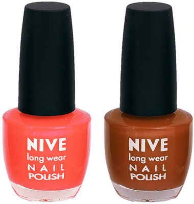 

Nive Colour Blast Nail Polish 13102375 Orange,Brown(Pack of 2)