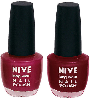 

Nive Colour Blast Nail Polish 110000 Pink,Red(Pack of 2)