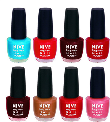 

Nive Colour Blast Nail Lacquer (Set of 8 Nail Polish) 3005201705 Multicolor(Pack of 8)