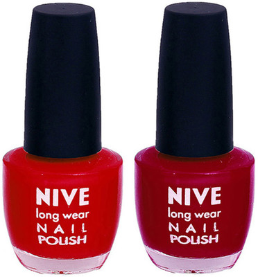 

Nive Colour Blast Nail Lacquer Red,Pink(Pack of 2)