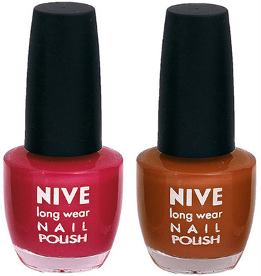 

Nive Colour Blast Nail Polish 13102334 Pink,Brown(Pack of 2)
