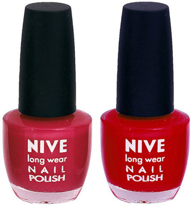 

Nive Colour Blast Nail Polish 13102368 Pink,Red(Pack of 2)