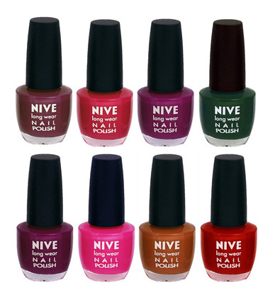 Nive Colour Blast Nail Lacquer (Set of 8 Nail Polish) 3005201734 Multicolor(Pack of 8)