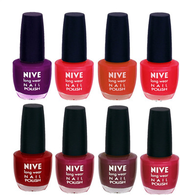 Nive Colour Blast Nail Lacquer (Set of 8 Nail Polish) 3005201728 Multicolor(Pack of 8)