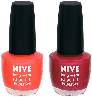 

Nive Colour Blast Nail Polish 13102382 Orange,Pink(Pack of 2)