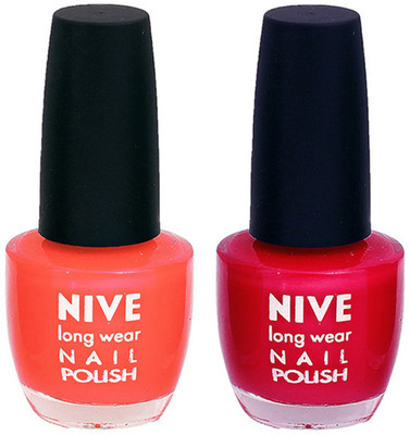 

Nive Colour Blast Nail Polish 13102389 Orange,Pink(Pack of 2)