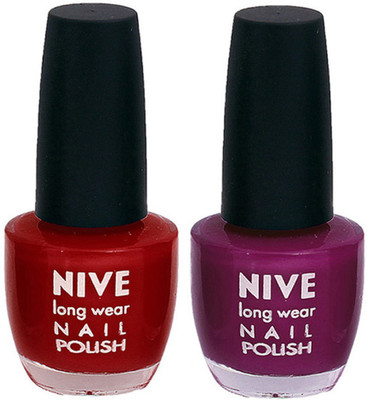 

Nive Colour Blast Nail Polish 110027 Pink,Purple(Pack of 2)