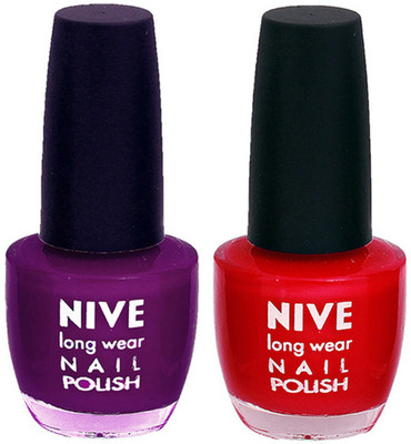 

Nive Colour Blast Nail Polish2003201625 Purple, Red(Pack of 2)