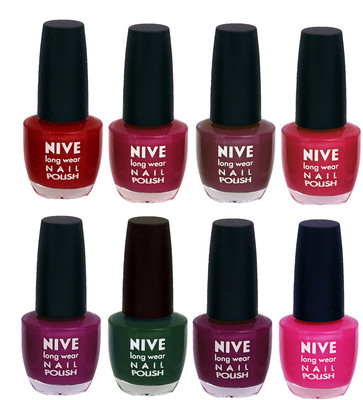 

Nive Colour Blast Nail Lacquer (Set of 8 Nail Polish) 3005201732 Multicolor(Pack of 8)