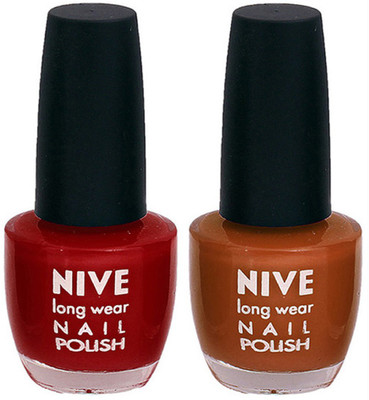 

Nive Colour Blast Nail Polish 110001 Pink,Brown(Pack of 2)