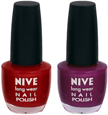 

Nive Colour Blast Nail Polish 110033 Pink,Purple(Pack of 2)