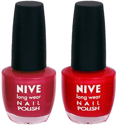 

Nive Colour Blast Nail Polish 13102363 Pink,Red(Pack of 2)
