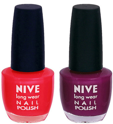 

Nive Colour Blast Nail Polish 13102326 Red,Purple(Pack of 2)