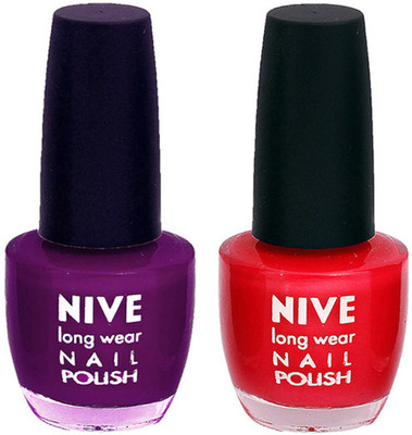 

Nive Colour Blast Nail Polish2003201615 Purple, Red(Pack of 2)