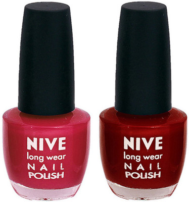 

Nive Colour Blast Nail Polish 13102336 Pink,Red(Pack of 2)