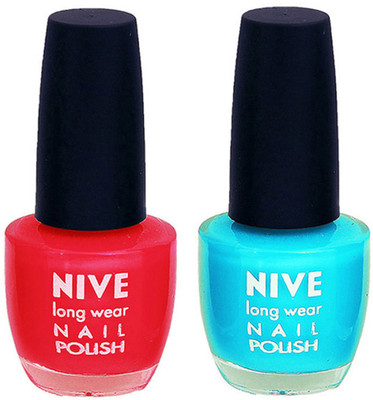 

Nive Colour Blast Nail Polish 13102313 Red,Blue(Pack of 2)