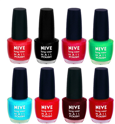 

Nive Colour Blast Nail Lacquer (Set of 8 Nail Polish) 3005201702 Multicolor(Pack of 8)