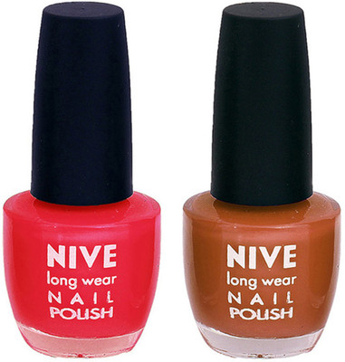 

Nive Colour Blast Nail Polish 110041 Pink,Brown(Pack of 2)