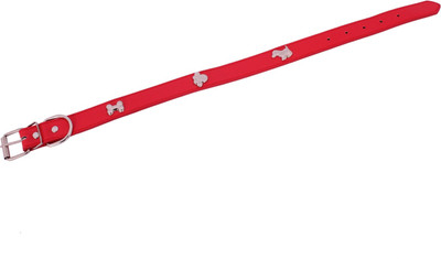 

SRI Adjustable Dog Collar 0.9 Inch With Metal Designer Stud Dog Everyday Collar(, Red
