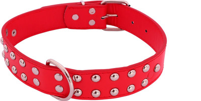 

SRI Imported High Quality Spike Studs Dog Collar 1.1. Inch Dog Everyday Collar(, Red
