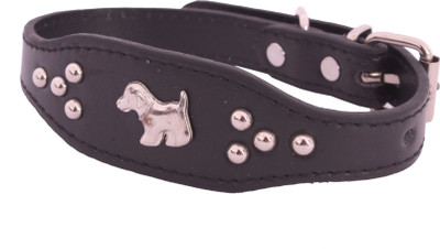 

SRI Adjustable Dog Collar 0.7 Inch With Metal Studs Dog Everyday Collar(, Black
