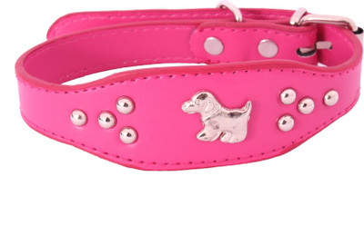 

SRI Imported High Quality Adjustable Dog Collar 0.7 Inch With Metal Studs Dog Everyday Collar(, Pink