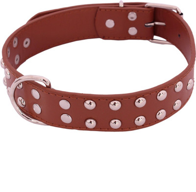 

SRI Imported High Quality Spike Studs Dog Collar 1.1. Inch Dog Everyday Collar(, Brown