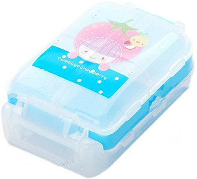 

Italish 8 Compartment Pill Box Medicine Organizer Pill Box(Blue)