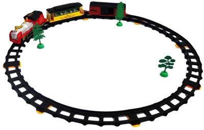

kts khalsa toys and sales Royal Big Train World With Light, Music And Round Track (Multicolor)(Red)