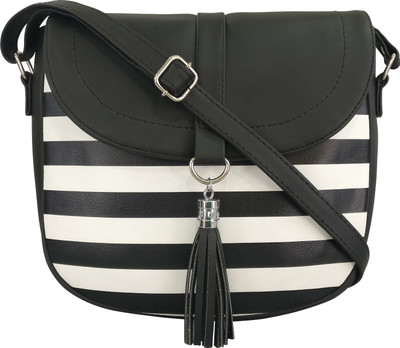 

Toteteca Bag Works Women Casual Black PU Sling Bag