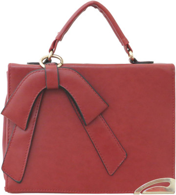 

Heels & Handles Women Formal Red PU Satchel