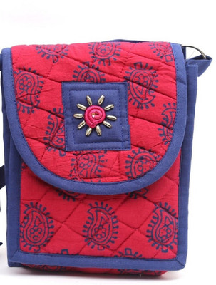

Aditi Trends Women Casual Pink, Blue Cotton Sling Bag, Blue;pink