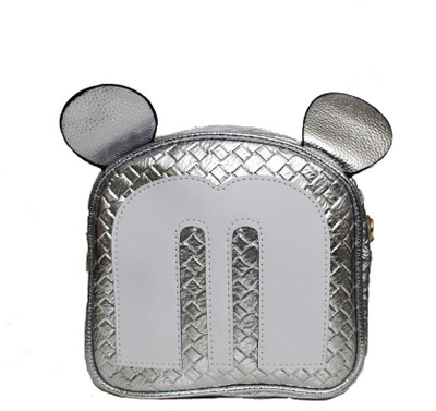 

Ravi Collections Girls Evening/Party Silver Leatherette Sling Bag