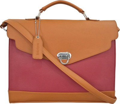 

Toteteca Bag Works Women Casual Tan, Pink PU Sling Bag, Pink;tan