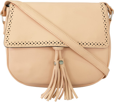 

Toteteca Bag Works Women Casual Beige PU Sling Bag