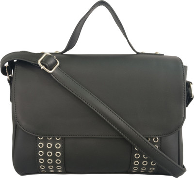 

Toteteca Bag Works Women Casual Black PU Sling Bag