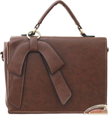 

Heels & Handles Women Formal Brown PU Satchel