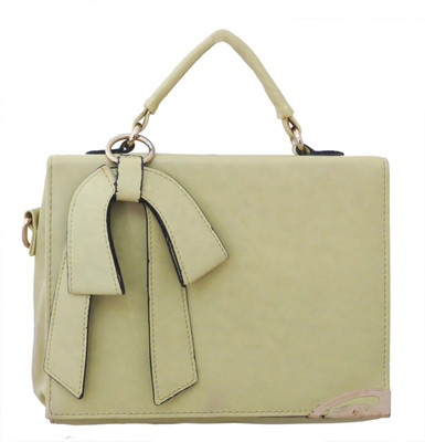 

Heels & Handles Women Formal Yellow PU Satchel