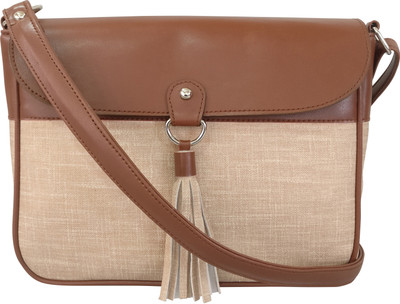 

Toteteca Bag Works Women Casual Brown PU Sling Bag
