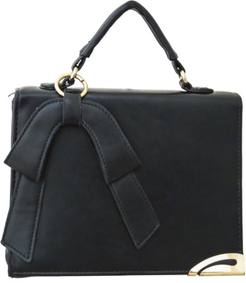 

Heels & Handles Women Formal Black PU Satchel