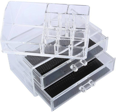 

Sukot Luxury Acrylic Lipstick Makeup and Cosmetics Organizer Makeup & Jewellery Makeup Cosmetic Organizer Vanity Box(Transparent)