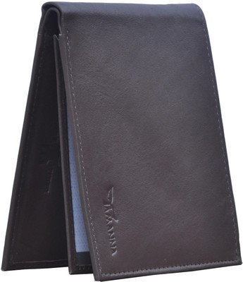 

Tamanna Men Brown Genuine Leather Wallet(6 Card Slots), Dark brown